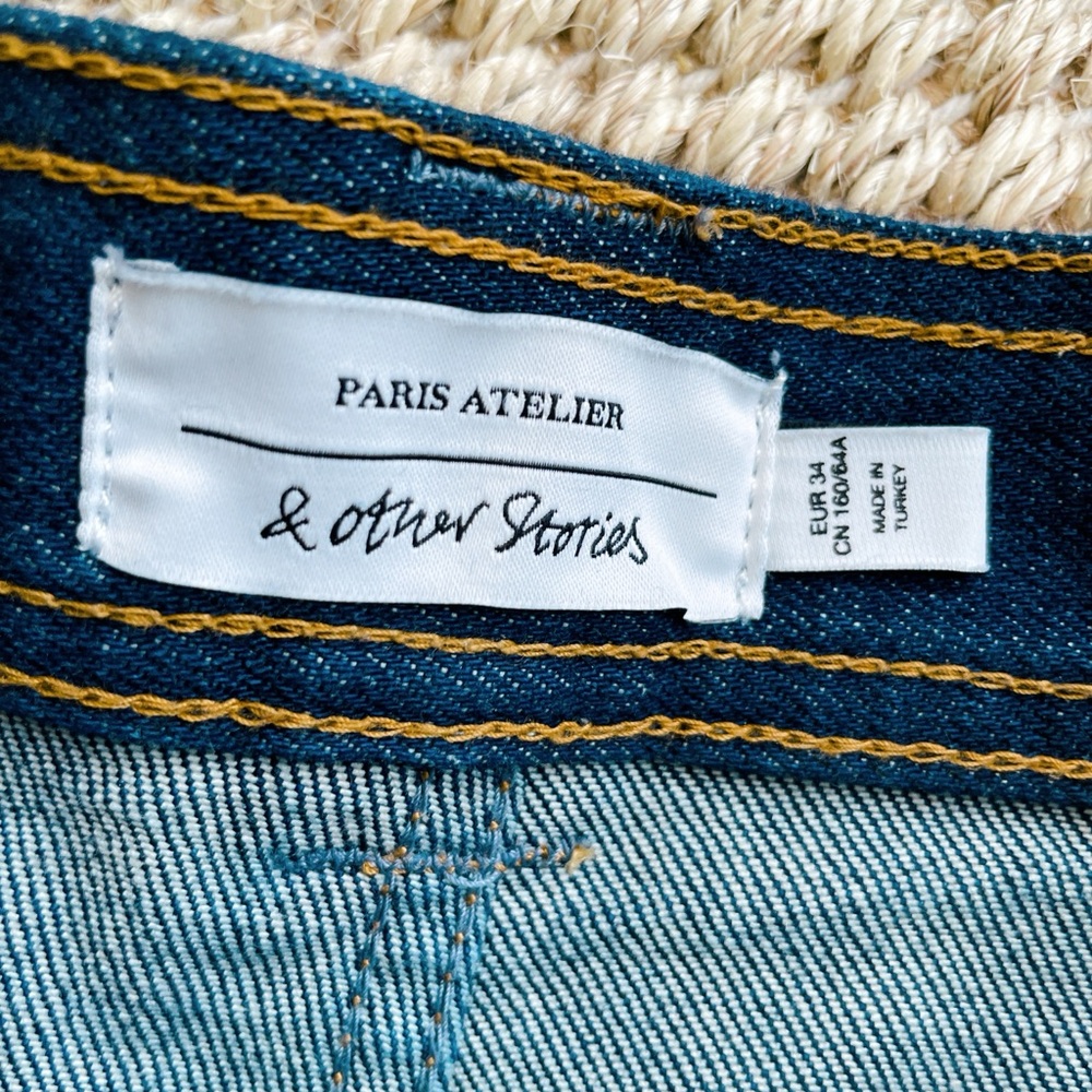 & Other Stories Paris Atelier Dark Wash Wide Leg Jeans Size 26 - Picture 4 of 11